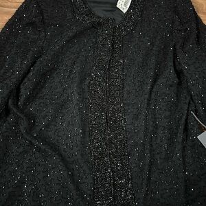 Elegant Black Beaded Jacket
